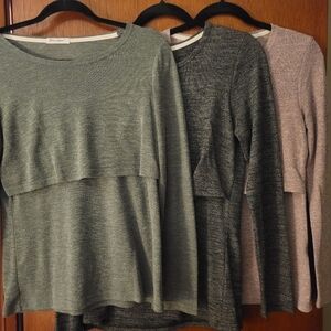 Long Sleeve nursing Shirt Lot